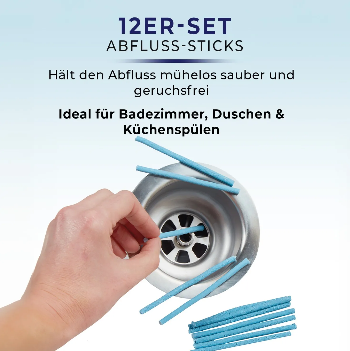 Abfluss-Sticks "Lavendel", 12er-Set Clarsen