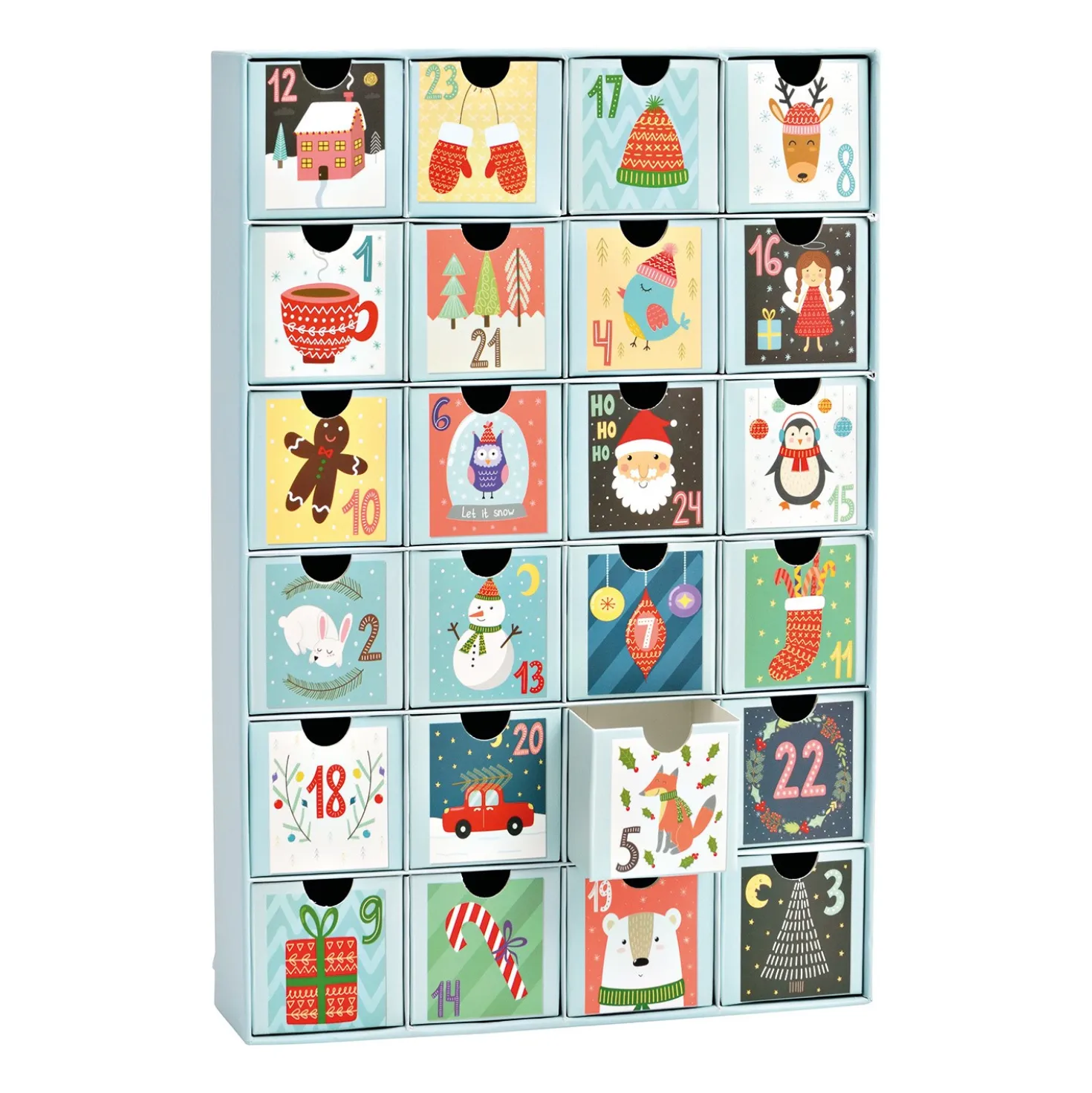 Adventskalender individuell befüllbar, 24 Boxen
