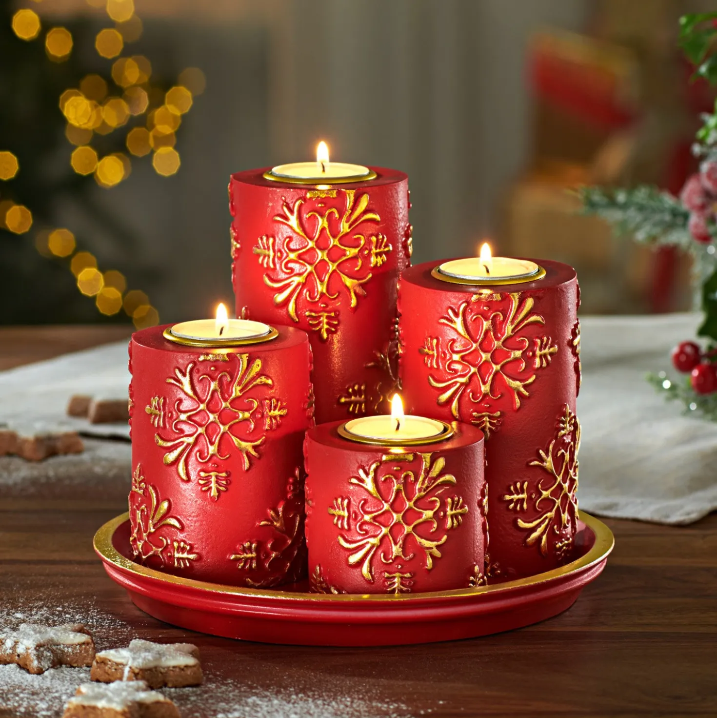 Adventskranz Teelichthalter-Set 5-tlg. Eldo