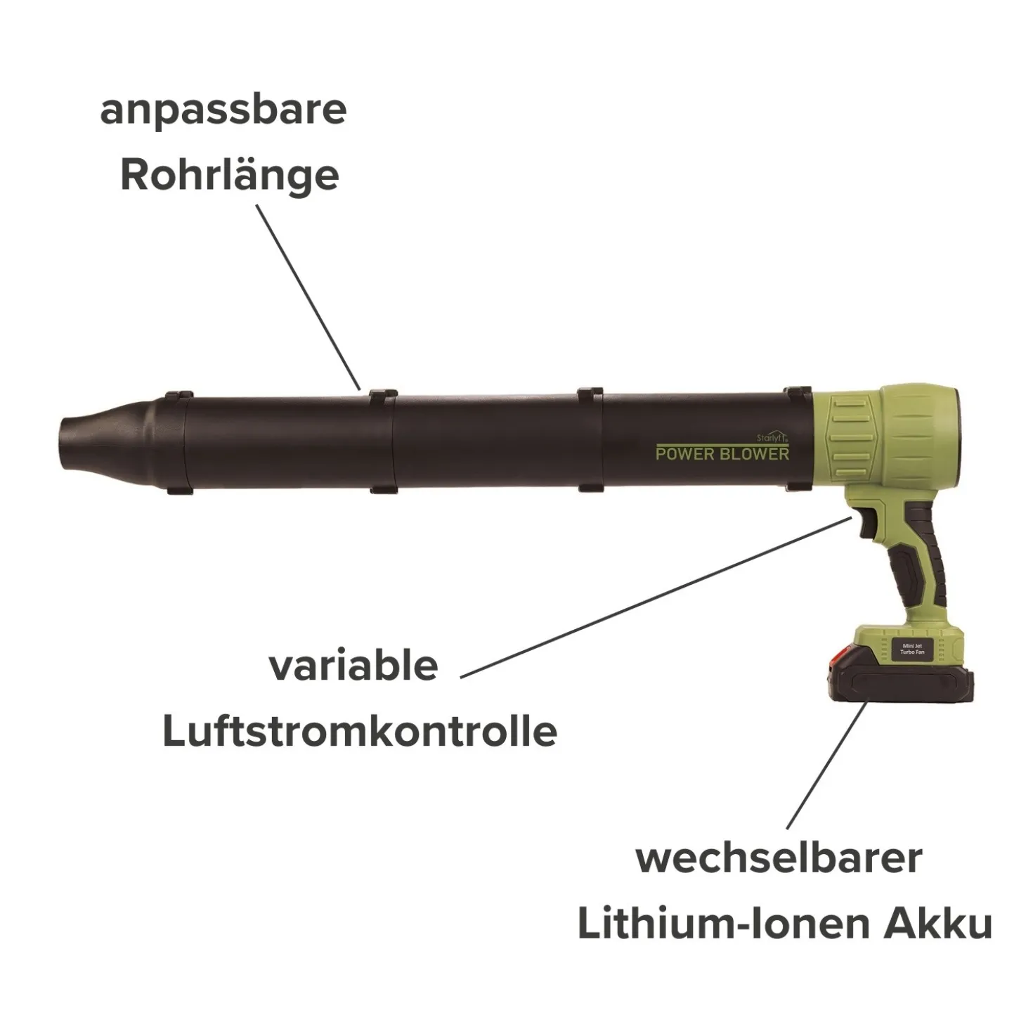 Akku-Laubbläser Starlyf Power Blower 7-tlg.