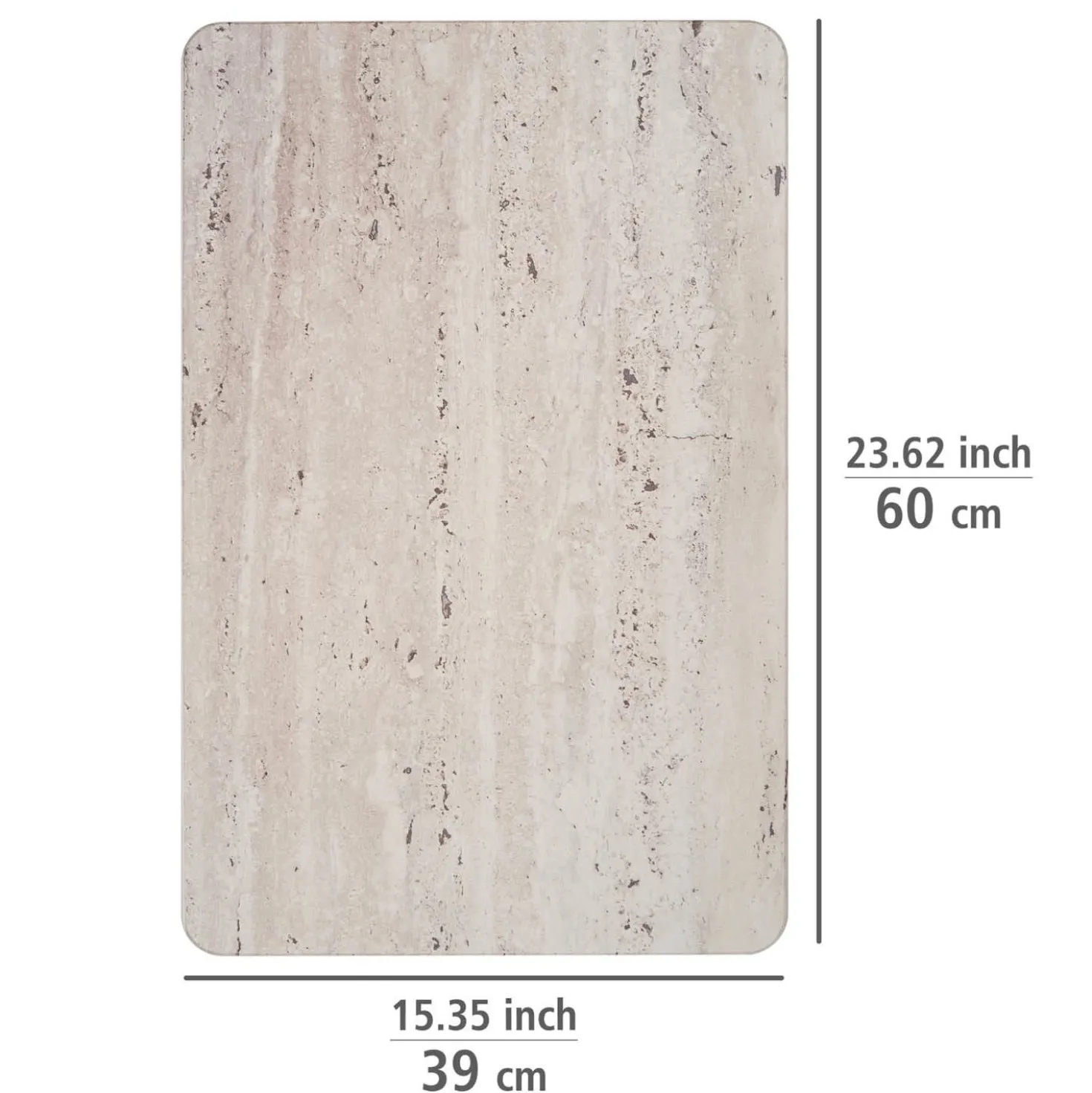 Badematte Mod. Puna Grau, aus Diatomit WENKO