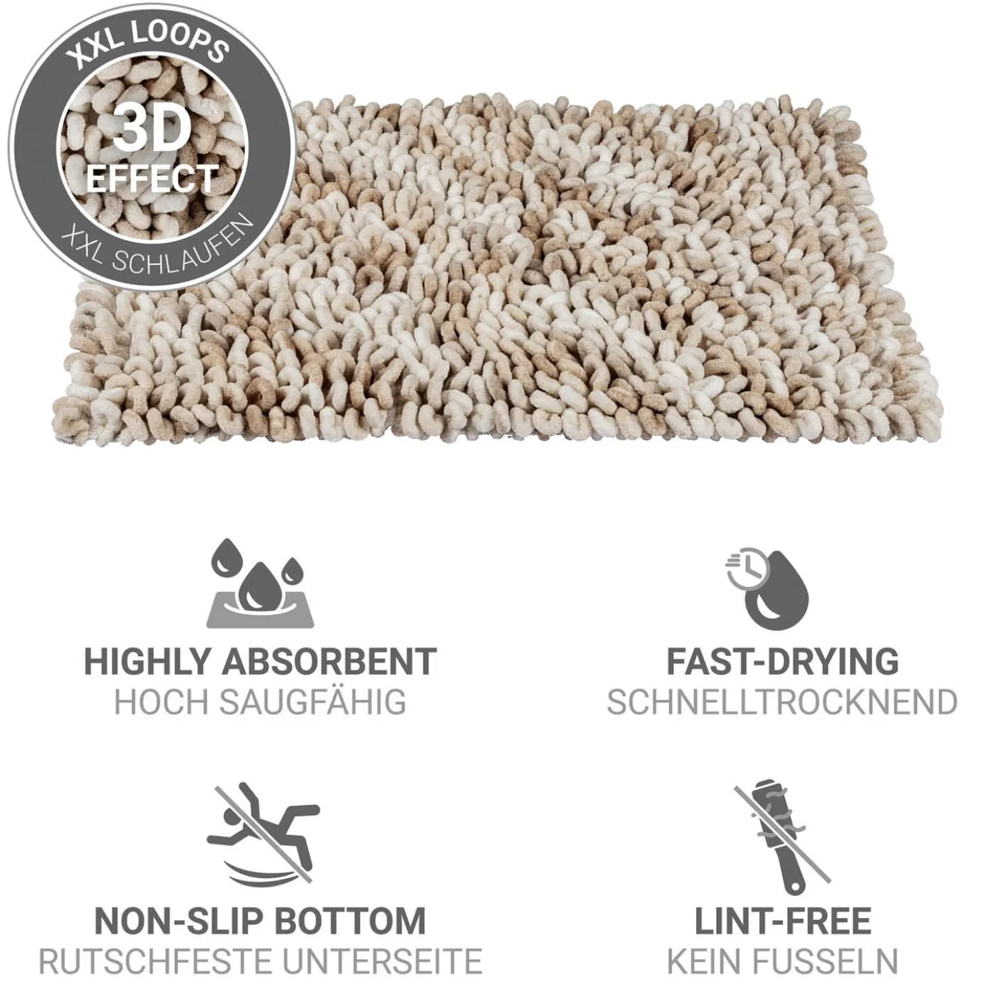 Badteppich Lerici weiß-beige WENKO