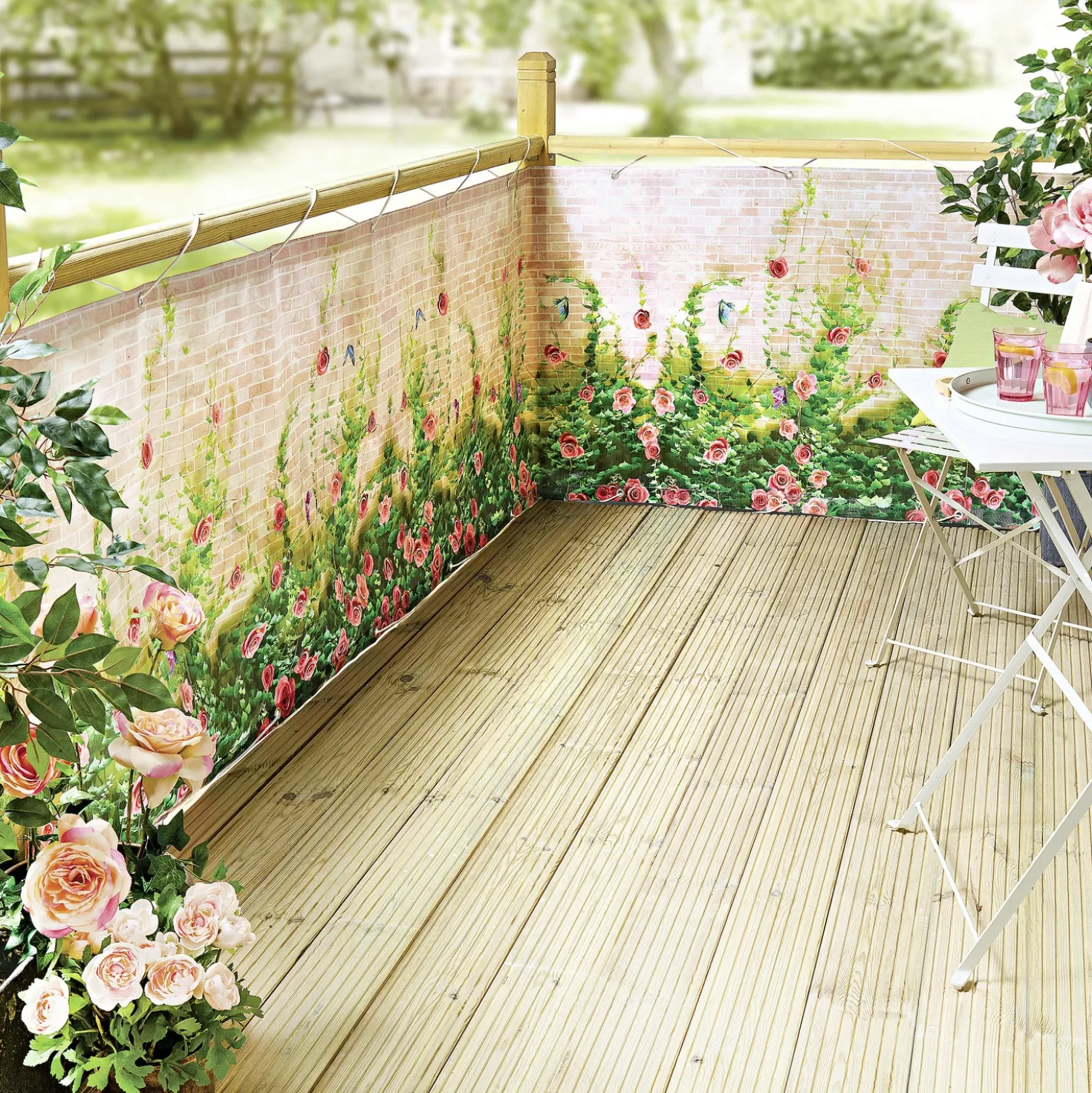 Balkon-Sichtschutz "Rosen" Gainsborough