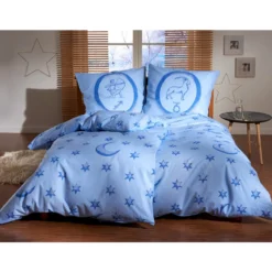 Bettwäsche "Stier" hellblau, 2-tlg.
