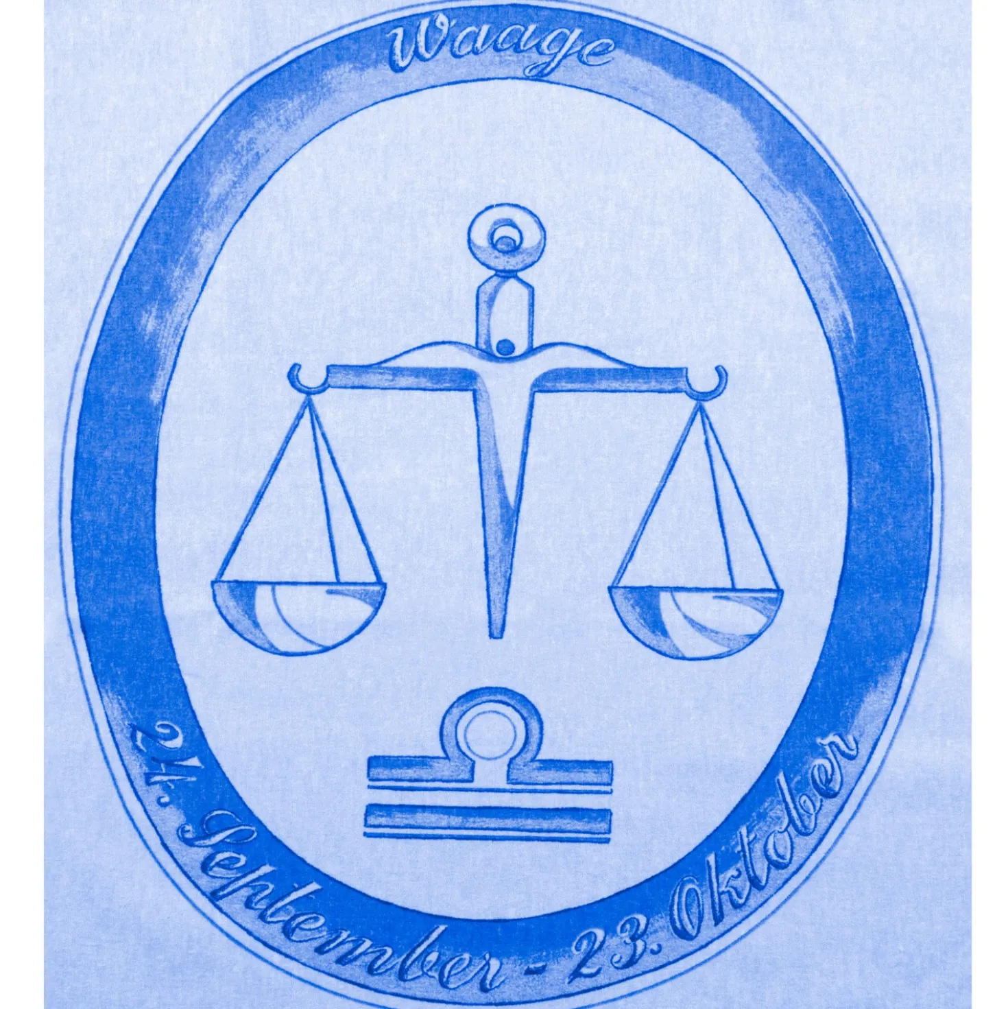 Bettwäsche "Waage" hellblau, 2-tlg.