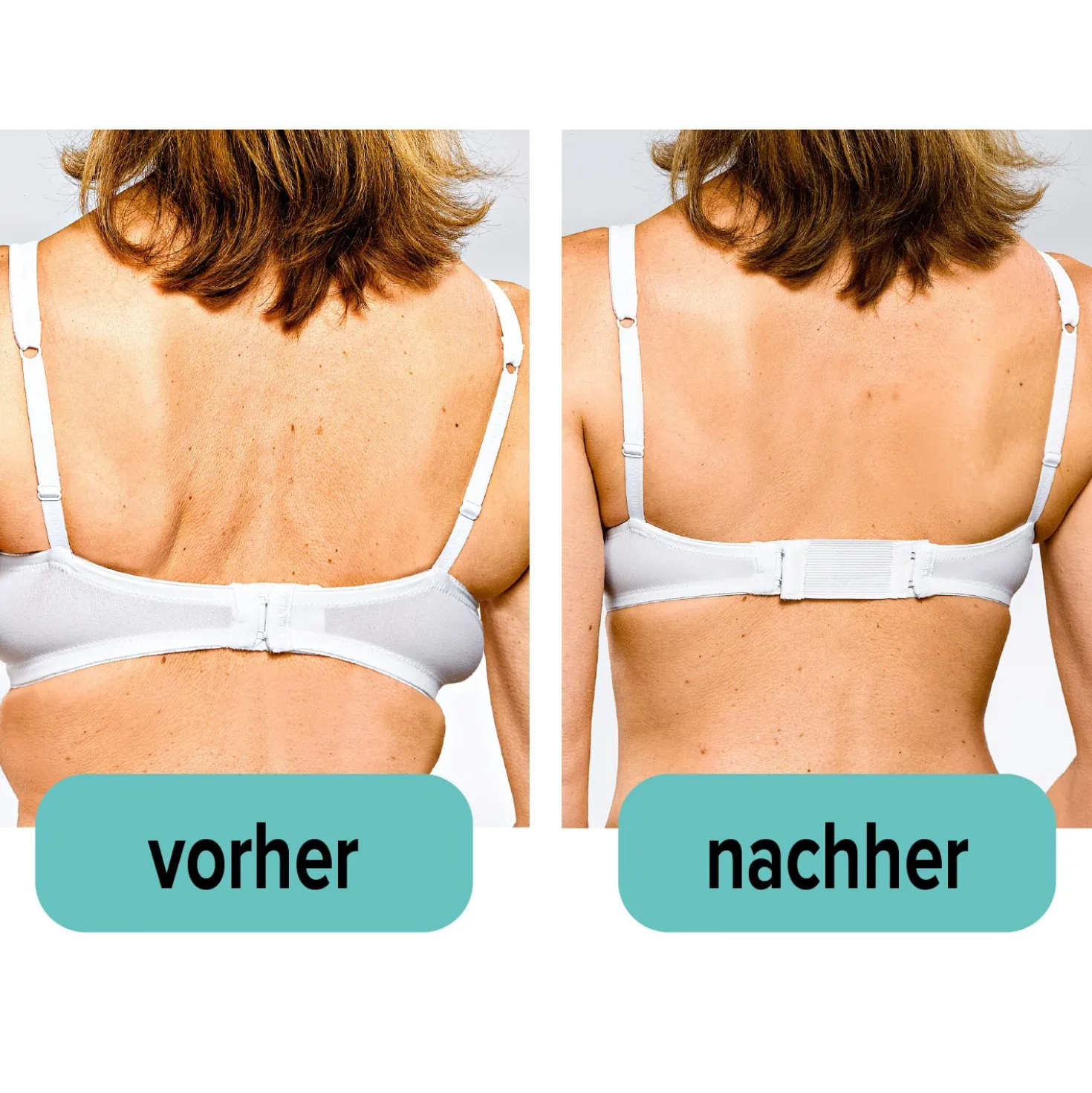 BH-Erweiterung 3 Haken weiß-schwarz-haut 6er-Set