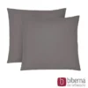biberna Feinjersey-Kopfkissenbezug Doppelpack silber/grau, 2x 80x80 cm