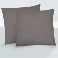 biberna Feinjersey-Kopfkissenbezug Doppelpack silber/grau, 2x 80x80 cm