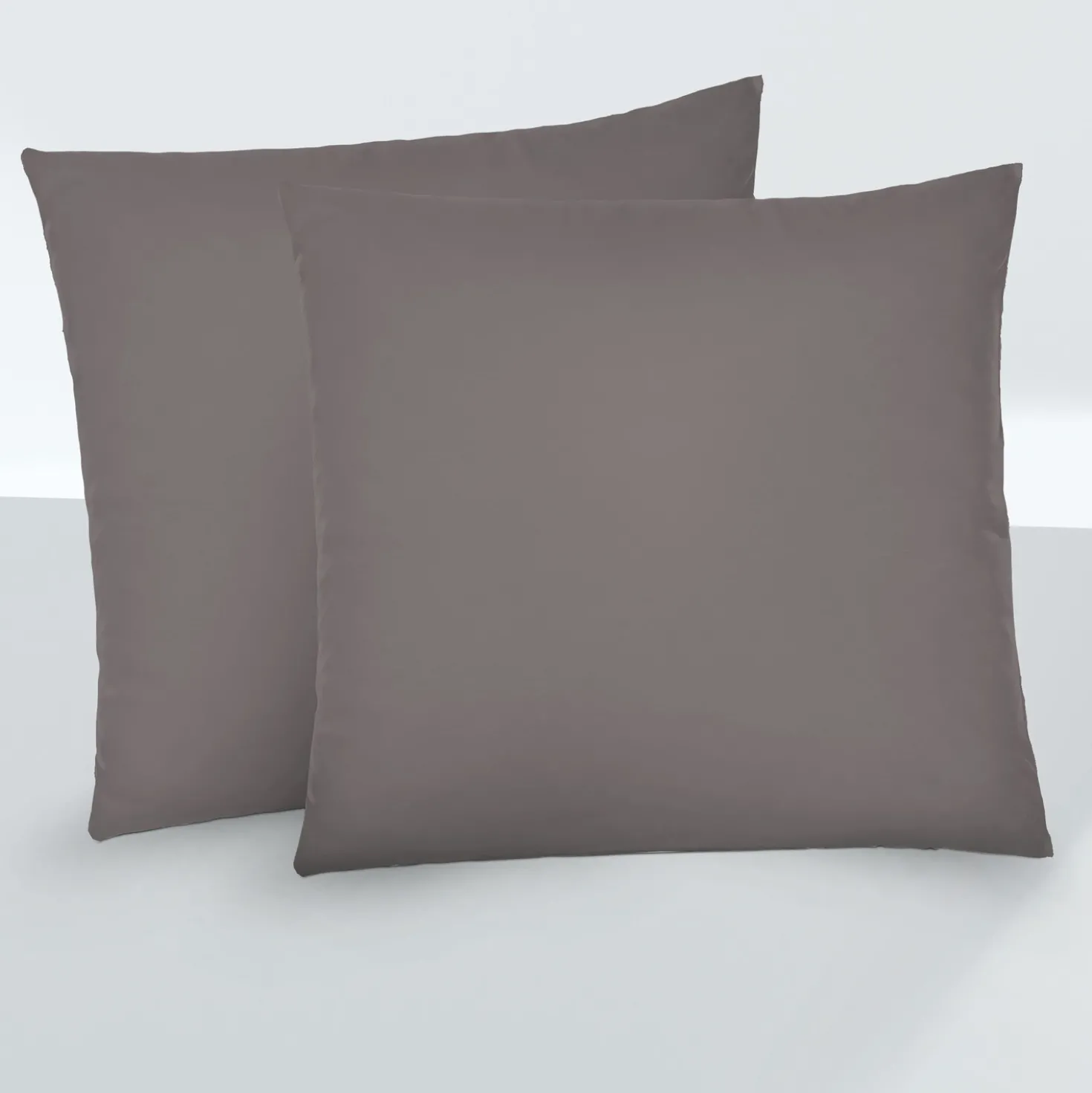 biberna Feinjersey-Kopfkissenbezug Doppelpack silber/grau, 2x 80x80 cm