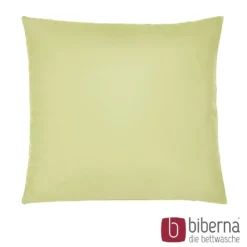 biberna Feinjersey-Kopfkissenbezug Doppelpack pistaziengrün, 2x 80x80 cm