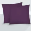 biberna Feinjersey-Kopfkissenbezug Doppelpack dunkel violett, 2x 80x80 cm