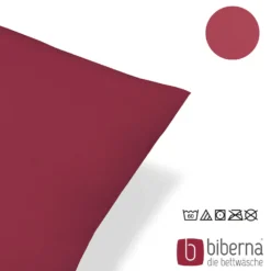 biberna Feinjersey-Kopfkissenbezug Doppelpack rost, 2x 80x80 cm