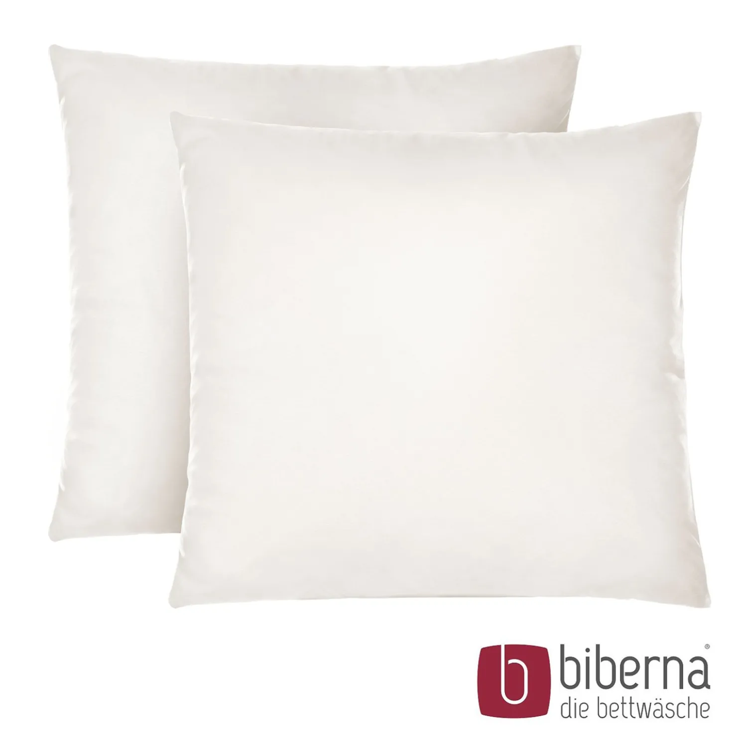 biberna Feinjersey-Kopfkissenbezug Doppelpack natur, 2x 80x80 cm