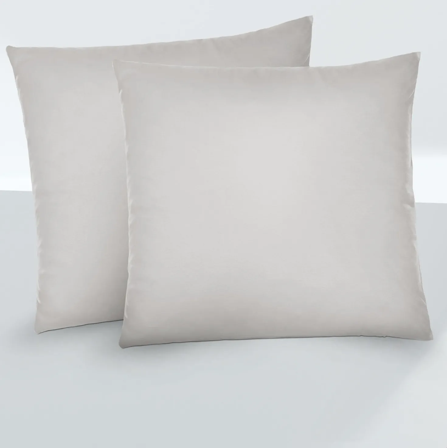 biberna Feinjersey-Kopfkissenbezug Doppelpack sturmgrau, 2x 40x40 cm