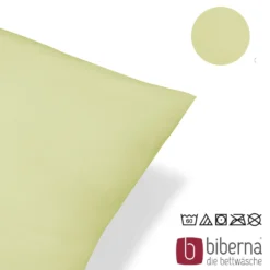 biberna Feinjersey-Kopfkissenbezug Doppelpack pistaziengrün, 2x 40x80 cm