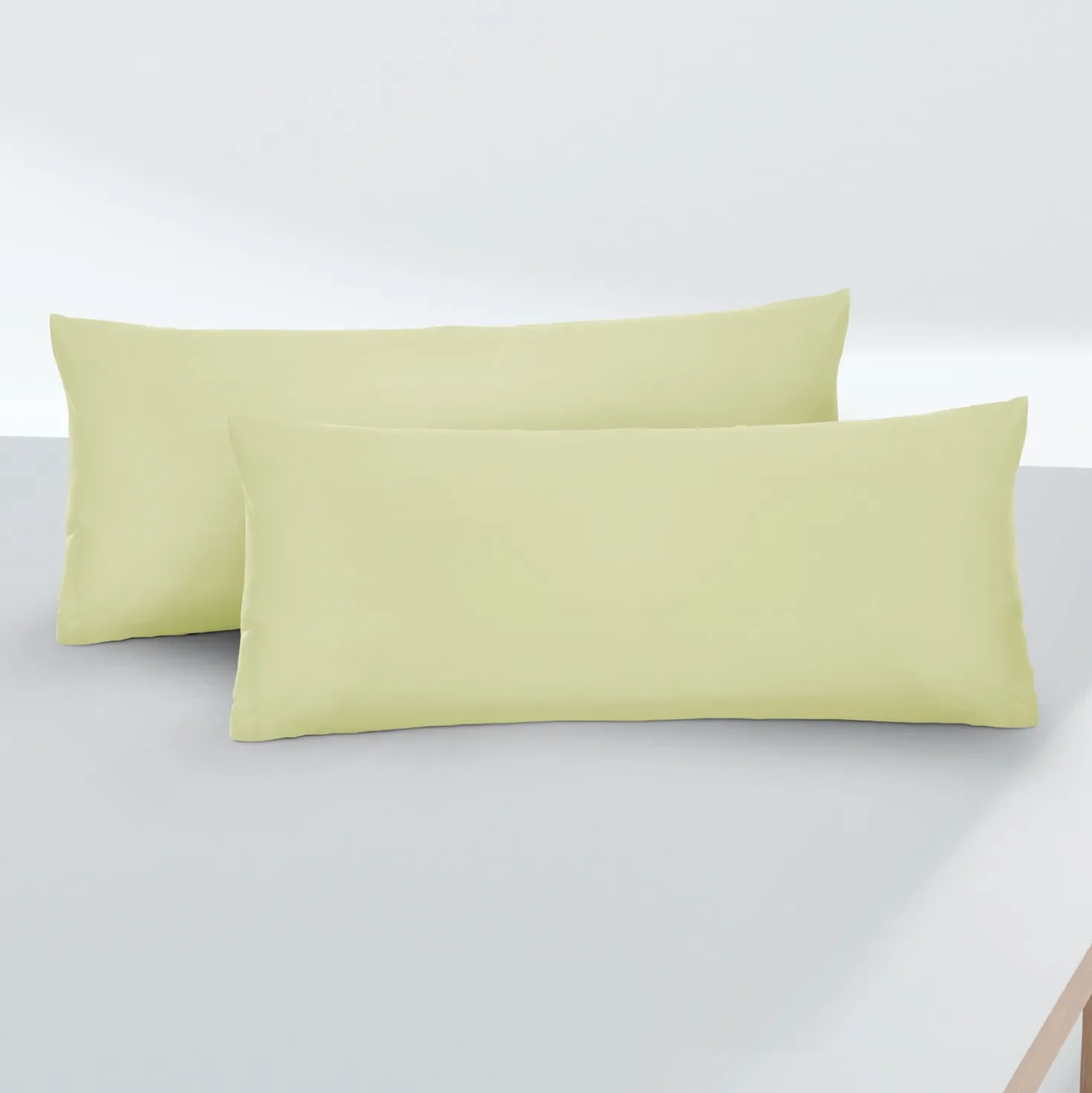 biberna Feinjersey-Kopfkissenbezug Doppelpack pistaziengrün, 2x 40x80 cm