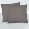 biberna Feinjersey-Kopfkissenbezug Doppelpack silber/grau, 2x 40x40 cm