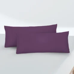 biberna Feinjersey-Kopfkissenbezug Doppelpack dunkel violett, 2x 40x80 cm