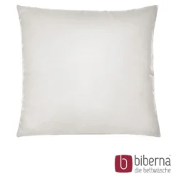 biberna Feinjersey-Kopfkissenbezug Doppelpack grau, 2x 40x40 cm