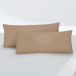 biberna Feinjersey-Kopfkissenbezug Doppelpack macchiato, 2x 40x80 cm