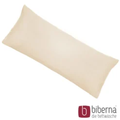 biberna Feinjersey-Kopfkissenbezug Doppelpack kitt, 2x 40x80 cm