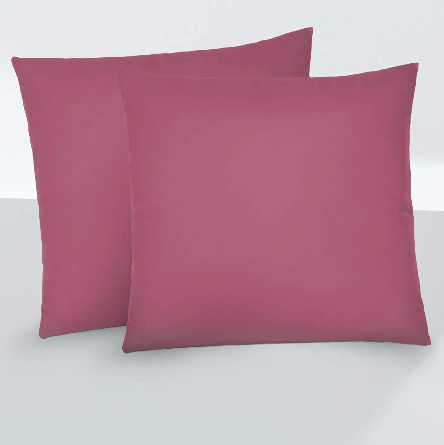 biberna Feinjersey-Kopfkissenbezug Doppelpack brombeer, 2x 40x40 cm