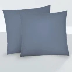 biberna Feinjersey-Kopfkissenbezug Doppelpack blau, 2x 40x40 cm