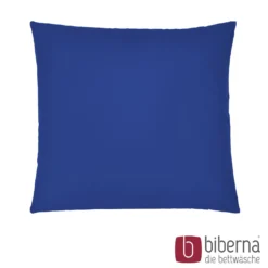 biberna Feinjersey-Kopfkissenbezug Doppelpack saphir, 2x 40x40 cm