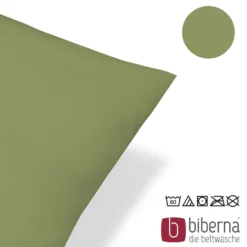 biberna Feinjersey-Kopfkissenbezug Doppelpack fichte, 2x 40x40 cm