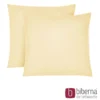 biberna Feinjersey-Kopfkissenbezug Doppelpack gelb, 2x 40x40 cm