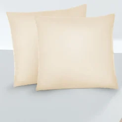 biberna Feinjersey-Kopfkissenbezug Doppelpack kitt, 2x40x40cm
