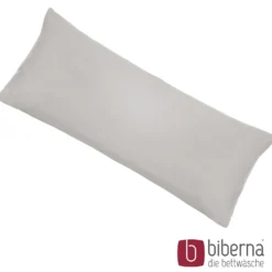 biberna Feinjersey-Kopfkissenbezug Doppelpack sturmgrau, 2x 40x60 cm