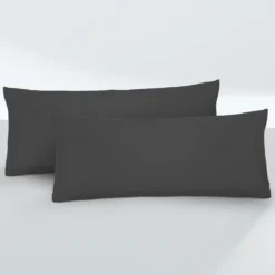 biberna Feinjersey-Kopfkissenbezug Doppelpack titanium, 2x 40x60 cm