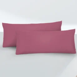 biberna Feinjersey-Kopfkissenbezug Doppelpack brombeer, 2x 40x60 cm