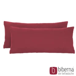 biberna Feinjersey-Kopfkissenbezug Doppelpack rost, 2x 40x60 cm