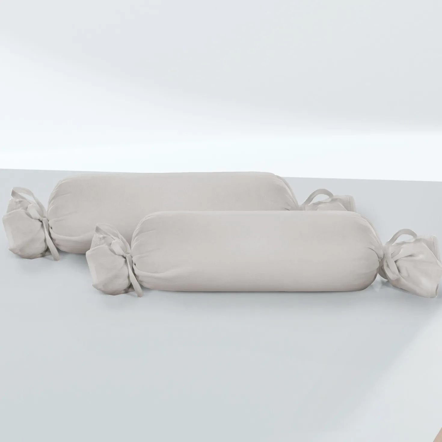 biberna Feinjersey-Nackenrollenbezug Doppelpack sturmgrau, 2x 15x40 cm