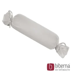 biberna Feinjersey-Nackenrollenbezug Doppelpack sturmgrau, 2x 15x40 cm