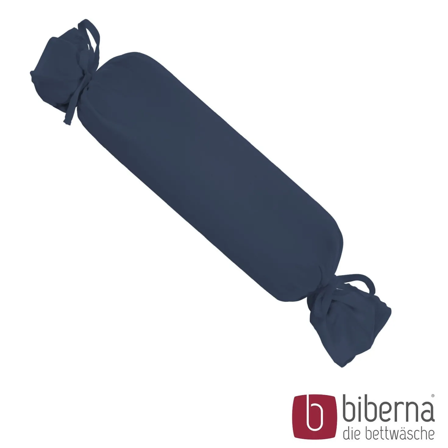 biberna Feinjersey-Nackenrollenbezug Doppelpack marine, 2x 15x40 cm