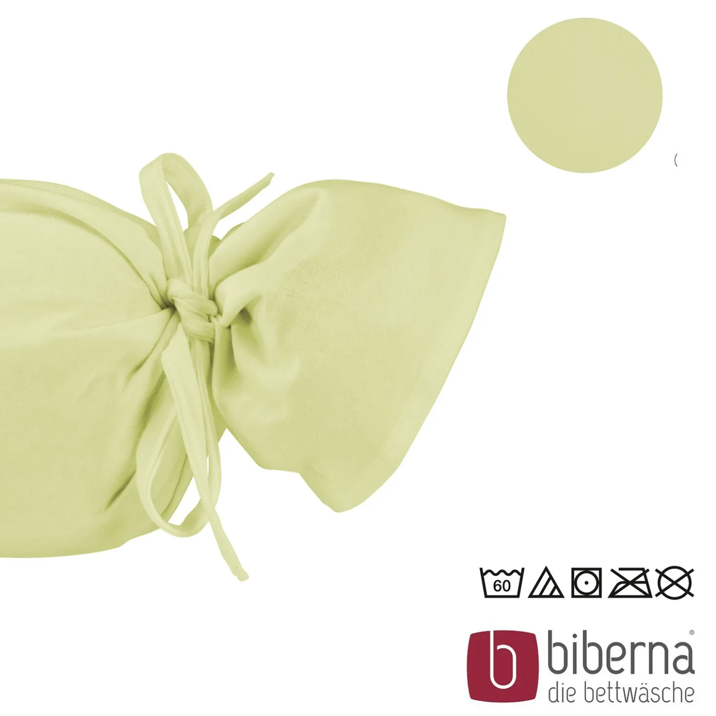 biberna Feinjersey-Nackenrollenbezug Doppelpack pistaziengrün, 2x 15x40 cm