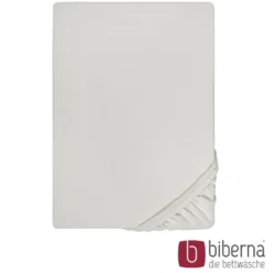 biberna Feinjersey-Spannbetttuch grau, 1x 140x200 cm - 160x200 cm