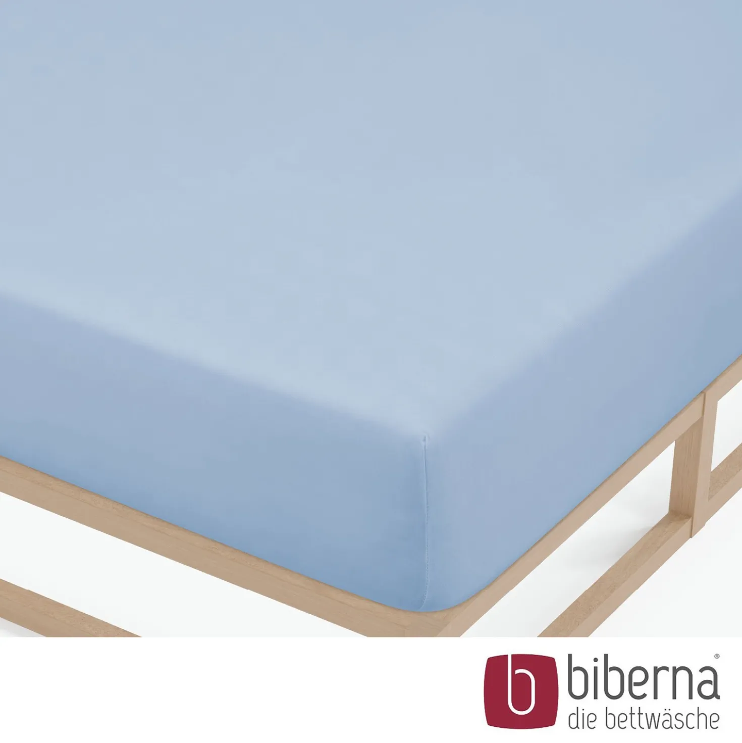 biberna Feinjersey-Spannbetttuch eisblau, 1x 140x200 cm - 160x200 cm