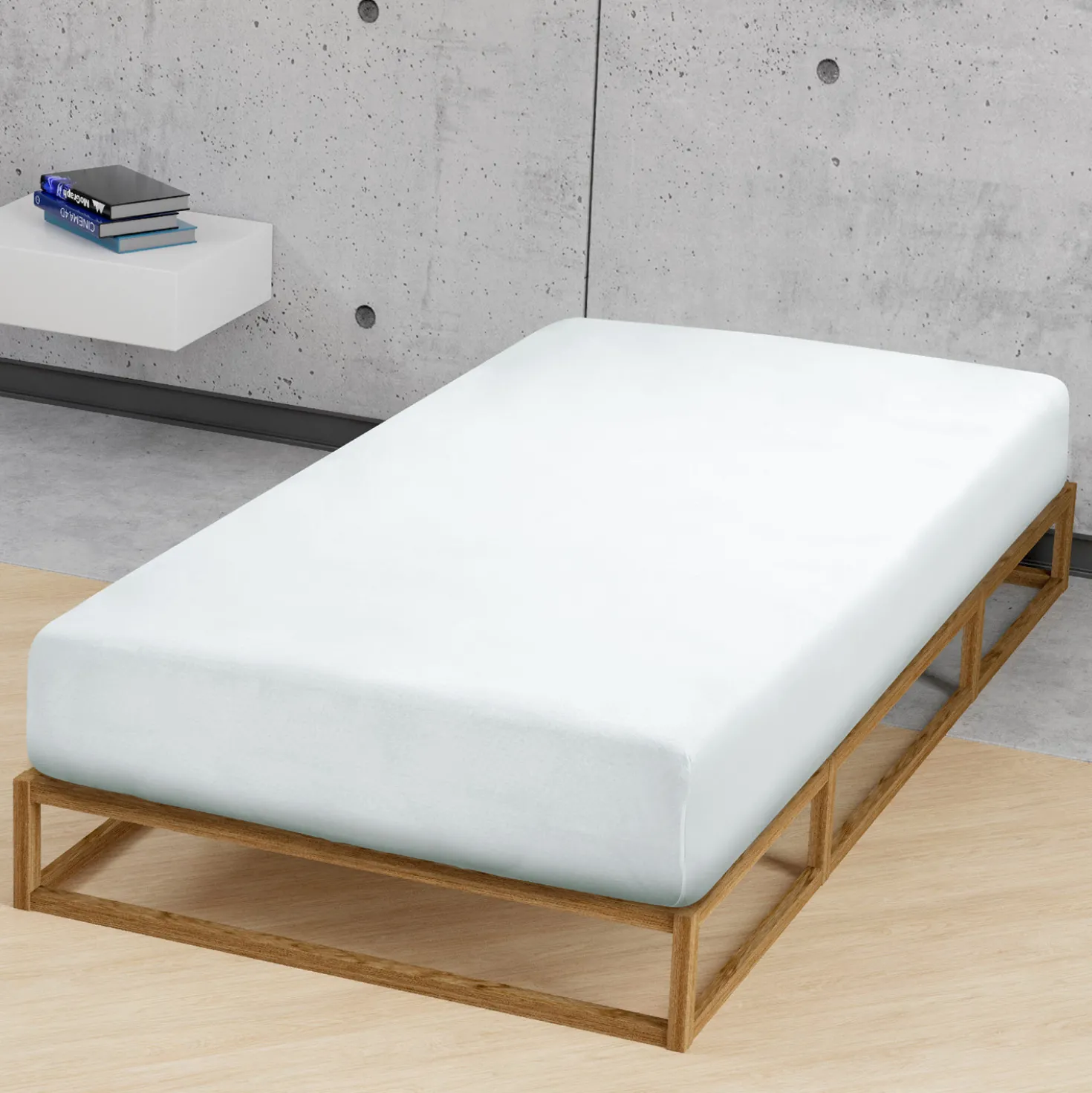 biberna Feinjersey-Spannbetttuch ciel, 1x 140x200 cm - 160x200 cm
