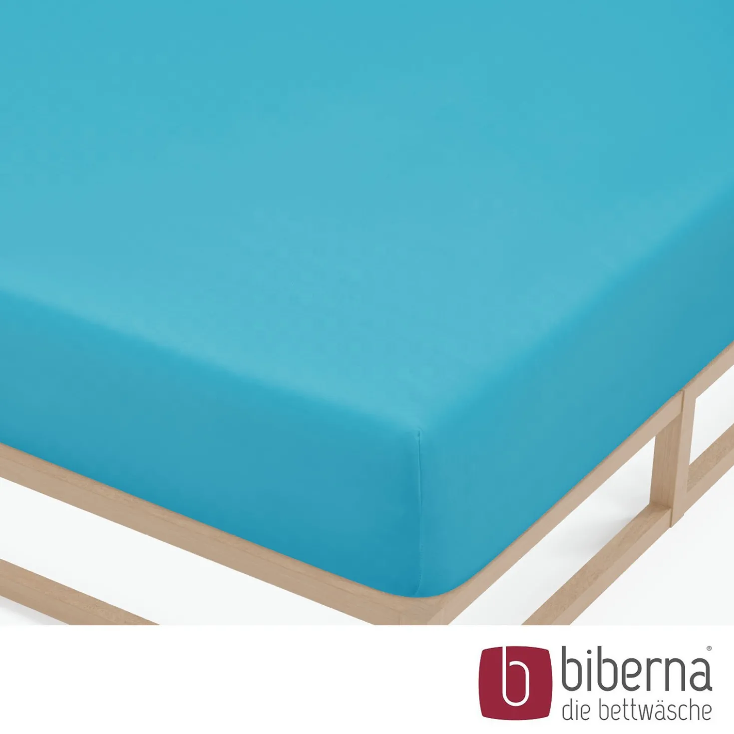 biberna Feinjersey-Spannbetttuch türkis, 1x 140x200 cm - 160x200 cm
