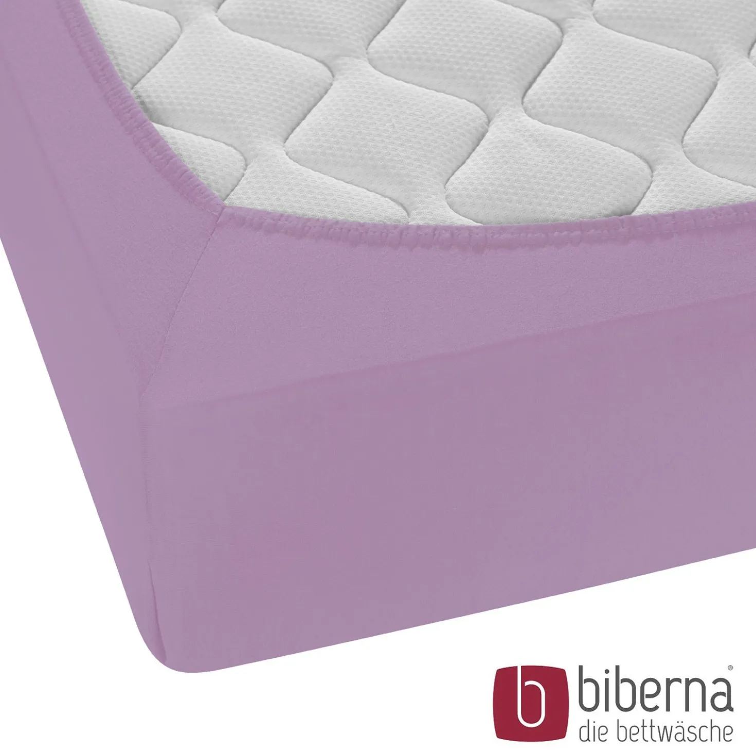 biberna Feinjersey-Spannbetttuch viola, 1x 140x200 cm - 160x200 cm