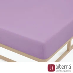biberna Feinjersey-Spannbetttuch viola, 1x 140x200 cm - 160x200 cm