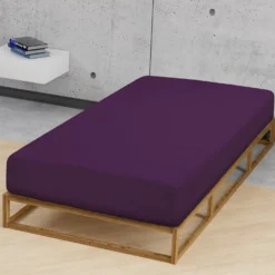 biberna Feinjersey-Spannbetttuch dunkel violett, 1x 140x200 cm - 160x200 cm