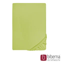 biberna Feinjersey-Spannbetttuch apfelgrün, 1x 140x200 cm - 160x200 cm