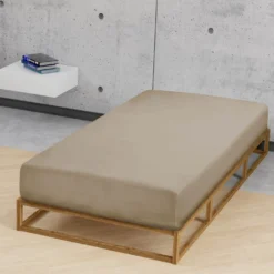 biberna Feinjersey-Spannbetttuch taupe, 1x 140x200 cm - 160x200 cm
