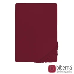 biberna Feinjersey-Spannbetttuch burgund, 1x 140x200 cm - 160x200 cm