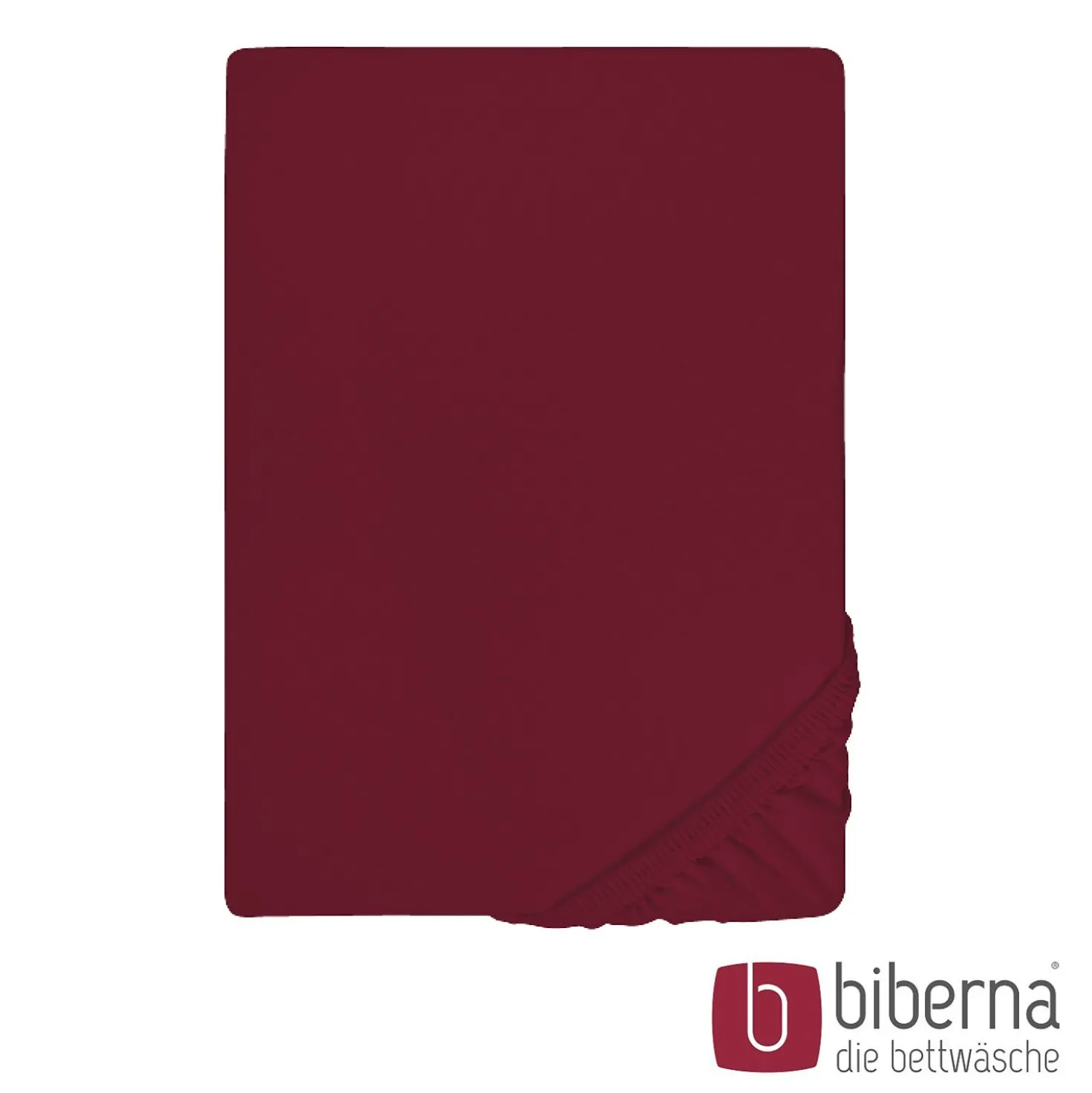 biberna Feinjersey-Spannbetttuch burgund, 1x 140x200 cm - 160x200 cm